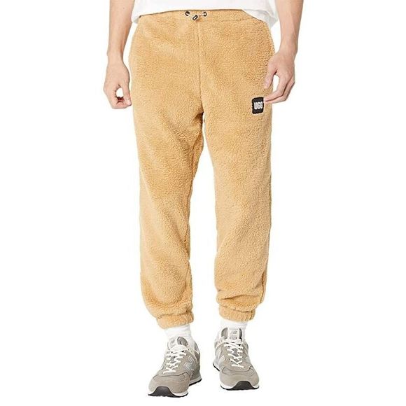 UGG 1135731 Men's Sz Large Beige Dilan Plush Sherpa Fleece Jogger Pants $128 - Picture 12 of 13